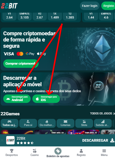 Aplicação móvel e versão para dispositivos móveis