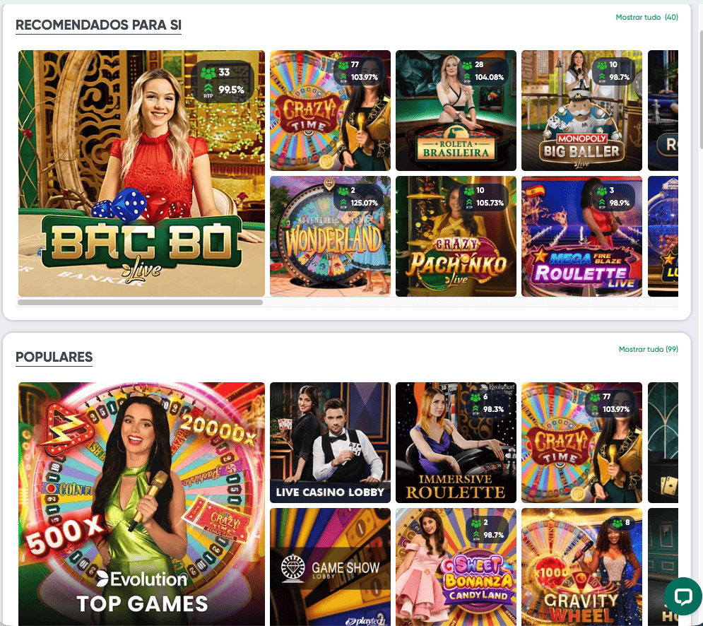 Casino ao vivo da IviBet