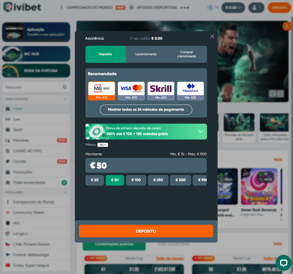 Como carregar a banca 24 métodos e limites reais da IviBet
