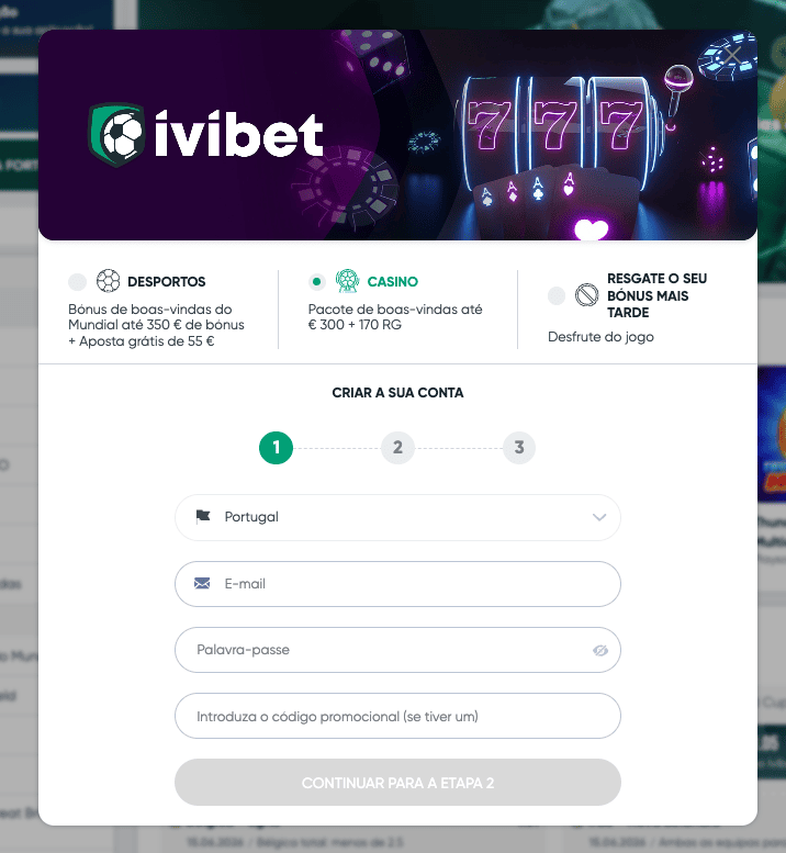 Como criar conta e verificar o perfil na Ivibet